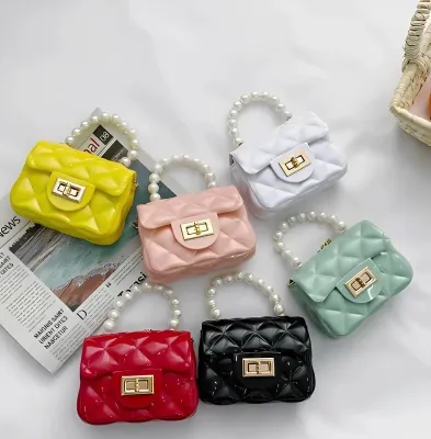 Fashionable Pearl Mini Jelly Shoulder Bag